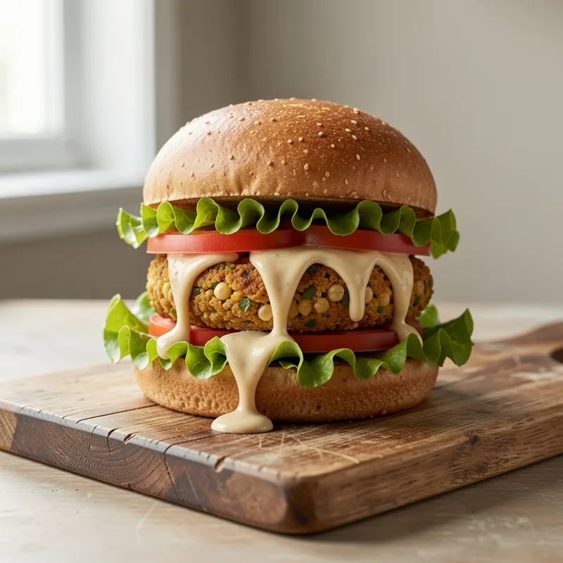 Burger falafel maison : recette riche en protéines et fibres