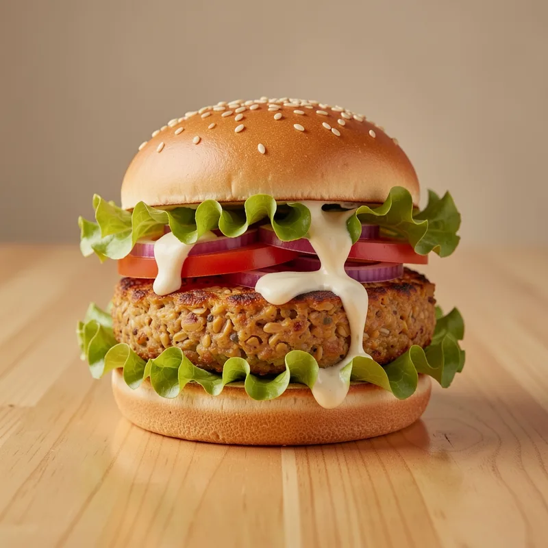 Burger végétarien simple : recette rapide et économique pour 4 personnes